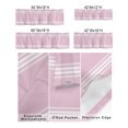 thumbnail image 3 of Kitchen Cafe Valance Curtain for Small Windows,Rustic Modern Minimalist Art Rod Pocket Short Valances White Stripe Line on Pink Window Treatment Panel for Living Room/Bedroom/Bathroom,42x18in, 3 of 8