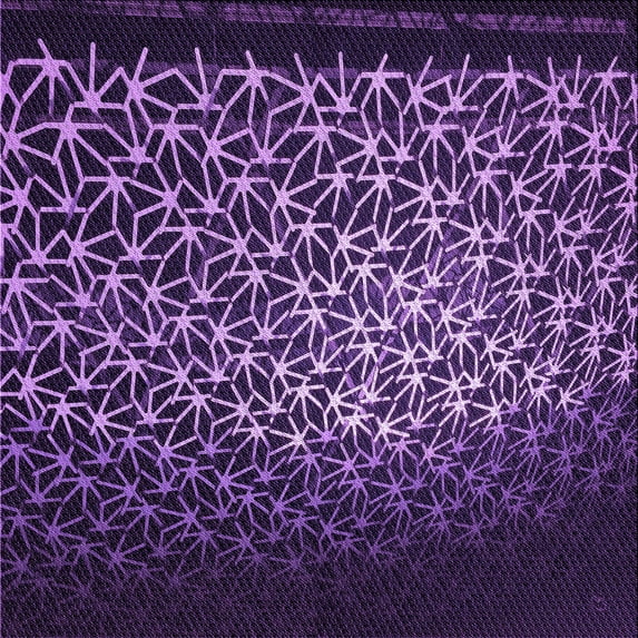 Ahgly Company Machine Washable Indoor Square Transitional Dark Purple Area Rugs, 4' Square