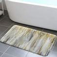 thumbnail image 3 of 4 Pcs Shower Curtain Set, Blue and Grey Abstract Art Shower Curtain with Non-Slip Rugs, Toilet Lid Cover and Bath Mat, Bathroom Sets Decorations 72" x 72",Yellow, 3 of 5
