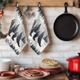 thumbnail image 6 of Brown Bear Cabin Kitchen Towels Set of 4, Vintage Pine Tree Grey Farmhouse Absorbent Dish Towels for Kitchen, Microfiber Hand Towel, Quick Drying Tea Towel for Cleaning Decorative Dishcloths, 6 of 7