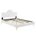 thumbnail image 3 of Modway Sunny Performance Velvet Twin Bed in White, 3 of 10