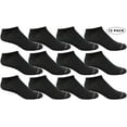 thumbnail image 3 of Yacht & Smith Wholesale Men's Cotton Shoe Liner Training Socks Size 10-13 (Black, 12), 3 of 6