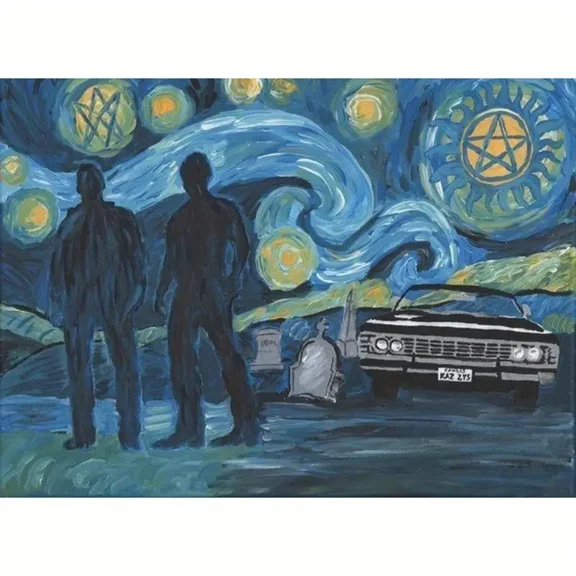 Diamond Painting Kits for Adults, Supernatural van gogh 5D DIY Diamond Art Kits Full Drill Diamond Dots for Gift Wall Decor and Relaxation Gem Arts