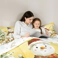 thumbnail image 4 of Manfei Christmas Reindeer 7-Piece King Bedding Set,Cartoon Xmas Snowman Yellow White,Breathable Reversible Decor For Kids, 4 of 8