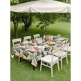 thumbnail image 3 of Outdoor Tablecloth with Umbrella Hole and Zipper, Christmas Trees Rectangle Table Cloth 60x102 Inch Waterproof Tablecloth, Winter Xmas Vintage Pine Plant on Linen Picnic Table Cover for Patio Camping, 3 of 7