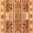 thumbnail image 1 of Ahgly Company Indoor Square Abstract Orange Modern Area Rugs, 4' Square, 1 of 4