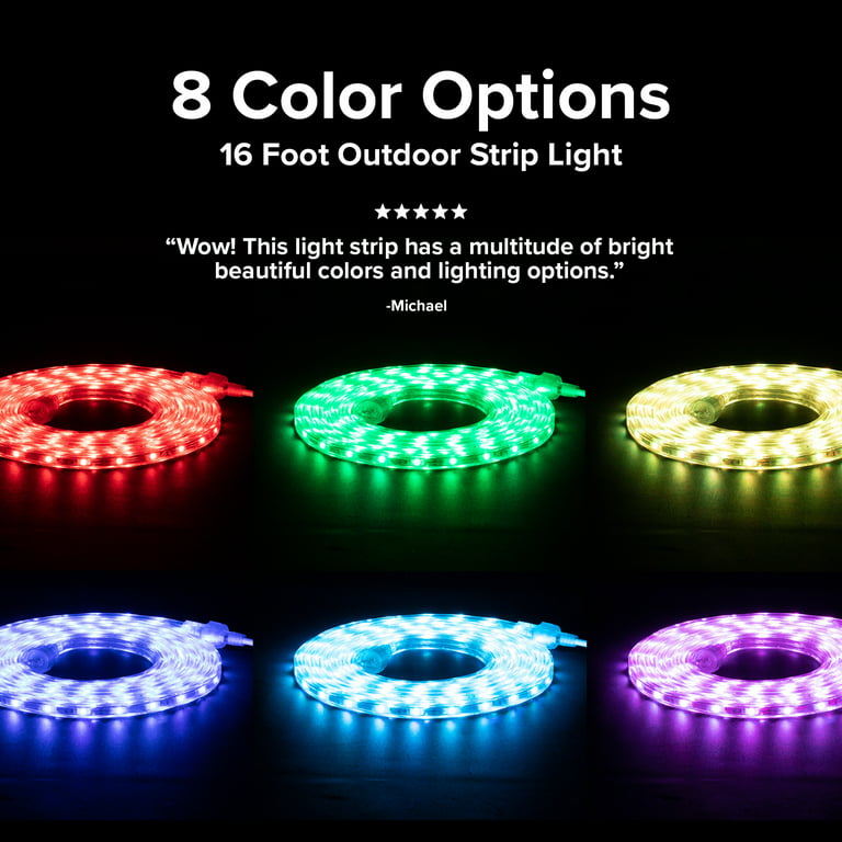 16ft Super Bright Multicolor 300 LED Flexible Strip Lights With Adhesive  and Remote