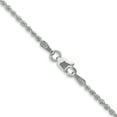 thumbnail image 4 of 14k White Gold 22 Inch 1.5mm Rope Chain Necklace Pendant Charm, 4 of 9