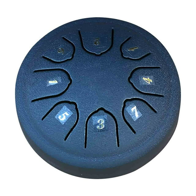 Yhmxh Tambour à Languette en Acier 4,5 Pouces 8 Notes Instrument à Main pour Adultes Sons Clairs