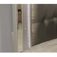 thumbnail image 4 of Silver Color Contemporary Style California King Size Bed 1p Bedframe Bedroom Furniture Button Tufted Headboard W LED Mirror Trim, 4 of 9