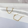 thumbnail image 6 of Zircons Stud Earrings For Women Double Studs Chain Tassel Piercing Earring 18K Gold Plated Cartilage Cubic Zirconia Two Hole Wedding Climber Crawler Wrap Earrings Threader Dangle Eternity Gift Mom Bff, 6 of 6