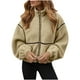 thumbnail image 2 of HongQid Womens Coat Casual Lapel Full Zip Fleece Jacket Long Sleeve Oversized Warm Winter Outwear with Pockets, 2 of 9