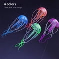 thumbnail image 2 of Jellyfish Aquarium Decorations, DISEN 4pcs Glowing Effect Artificial Jellyfish Aquarium Decor Fish Tank Silicone Ornament, Instant Suction Cup Installation, 2 of 8