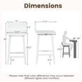 thumbnail image 3 of Gymax 4PCS kitchen bar stools counter height bar stools mid century bar chairs White, 3 of 6
