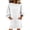 White, variant on Women's Longline Sweatshirt, Oversized Solid Color Pullover with Pocket, Casual Round Neck Long Sleeve Top, Loose Fit Lounge Wear, Daily Wear Shirt Beige L