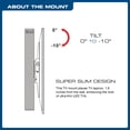 thumbnail image 4 of QG-TM-T-015 QualGear Support Mural Inclinable Universel Profil Bas pour TV 32-55 Pouces, Noir, 4 of 5