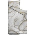 thumbnail image 2 of Grey and Gold Marble Pattern Teens Toddler Nap Mat with Pillow, Sleeping Mat Bag for Preschool Daycare 59"x22", 2 of 6