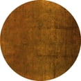thumbnail image 1 of Ahgly Company Machine Washable Indoor Round Oriental Yellow Industrial Area Rugs, 5' Round, 1 of 4