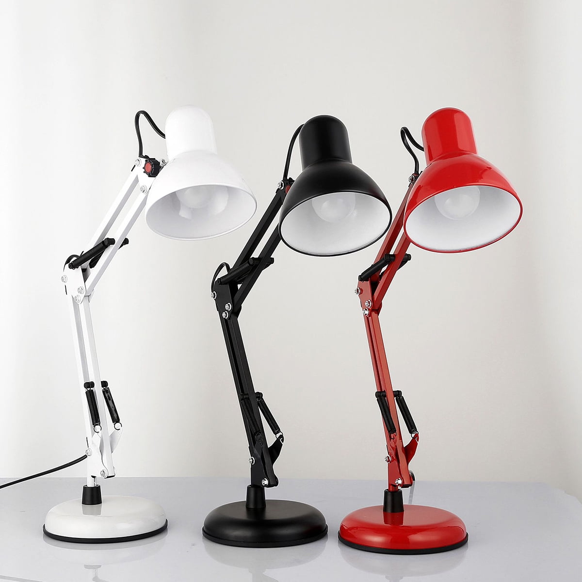 Long Swing Arm Metal Desk Lamp Folding Table Light With ...