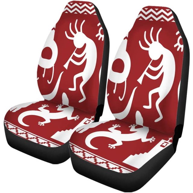ABPHQTO Juego de 2 fundas para asientos de coche Líneas Protector universal de asientos delanteros para coche, sedán SUV, camión
