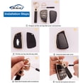 thumbnail image 4 of LAICAIW for Chevy Key Fob Cover with Leather Keychain 6 Buttons Soft TPU Car Keys Shells Compatible with 2021 2022 Chevrolet Suburban Tahoe GMC Yukon Key Fob Protector Black Gold (BP-Bck-6D), 4 of 6