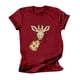 thumbnail image 1 of Blusa informal de manga corta con estampado de cuello redondo para mujer Pompotops  hfajkhk127502, 1 of 4