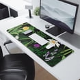 thumbnail image 2 of Stylish and Spacious Desk Pad: XXL Gaming Mouse Pad with Durable Stitched Edges, Non-Slip Rubber Base, Ideal for Work, Game, Office, Home - Unique Weeds Design, 31.5 x 11.8 inches, 2 of 7