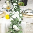 thumbnail image 4 of 4Pcs(32 FT) Artificial Rose Vine Fake Flower Garland Hanging Rose Ivy Hanging Baskets Wedding Arch Garden Background Decor (Red), 4 of 5