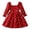 w-Red11562, variant on Hifoo Girls Dresses Floral Print Long Sleeve Dress With Puff Sleeves Elegant Party Dress Toddler Kids Casual Comfortable Fashionable Child Christmas O-Neck Sundress