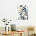 thumbnail image 2 of COMIO Abstract Botanical Canvas Wall Art Watercolor Botanical Prints Watercolor Leaves Art Prints Blue and White Leaves Picture Ink Blue Wall Art for Living Room Modern Botanical Prints, 2 of 4