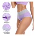 thumbnail image 3 of Calzoncillo Mujer Cintura Alta Braga Cómoda Algodón 5 Piezas, 3 of 6