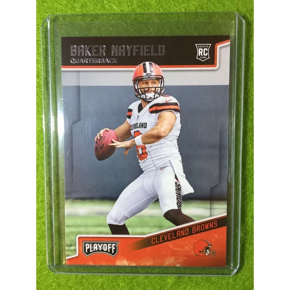 BAKER MAYFIELD ROOKIE CARD JERSEY #6 RC CLEVELAND BROWNS 2018 Panini Playoff