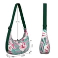 thumbnail image 3 of Small Crossbody Purse featuring Botanical Garden Print Adjustable Strap Lightweight Nylon Vintage Aesthetic Suitable for Daily Use, 3 of 5