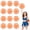 Orange+White, variant on Pom Poms Cheer 12 Pieces, Cheerleading Pompoms Handheld Squad Set for Sports Team, Party, Festival, Adults Kids, Easy Fluff Design