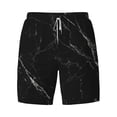 thumbnail image 4 of Lsque Mens Swim Trunks Black Marble Texture Abstract Pattern - Bathing Suit Compression Liner - Beach Swim Shorts Swimwear - (S-3XL) - Stretch Quick Dry -3X-Large, 4 of 9