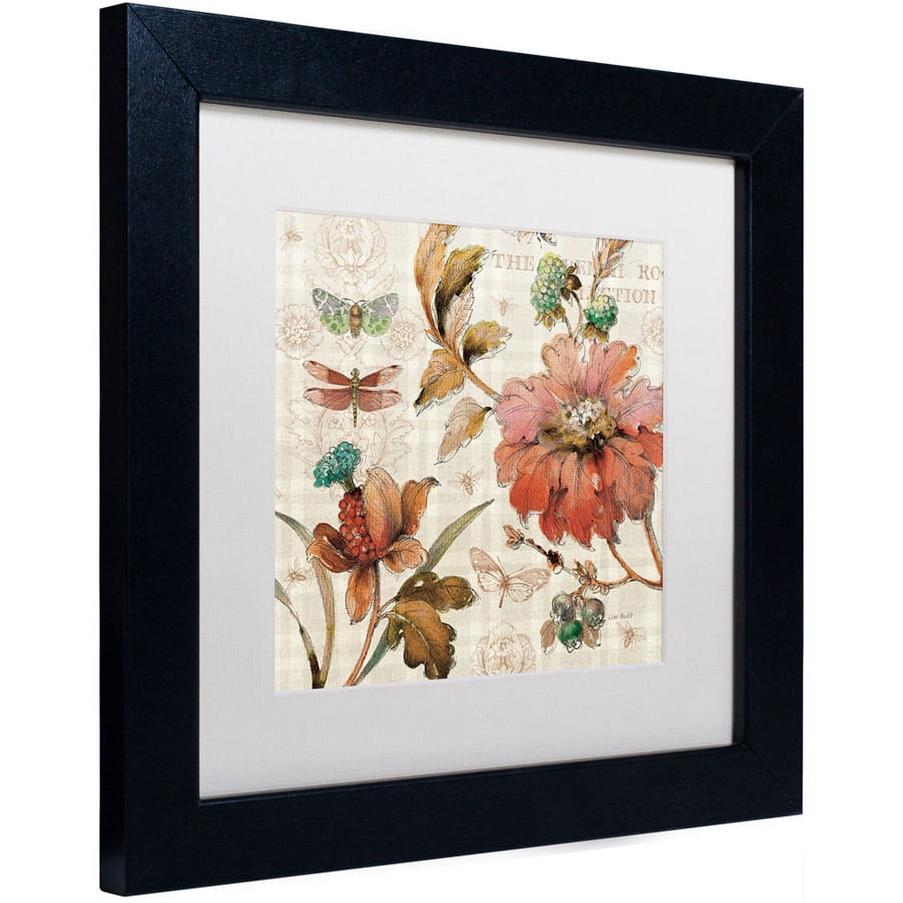 Trademark Fine Art "French Country V" Canvas Art by Lisa Audit, White Matte, Black Frame