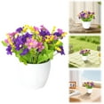 thumbnail image 3 of ionze 1 pcs Potted Artificial Flowers Fake Flowers with Vase Faux Flowers in Pot, Spring Decor for Home Office Floral Arrangement for Table Dinning Room Decoration Shelf Decor, 3 of 8