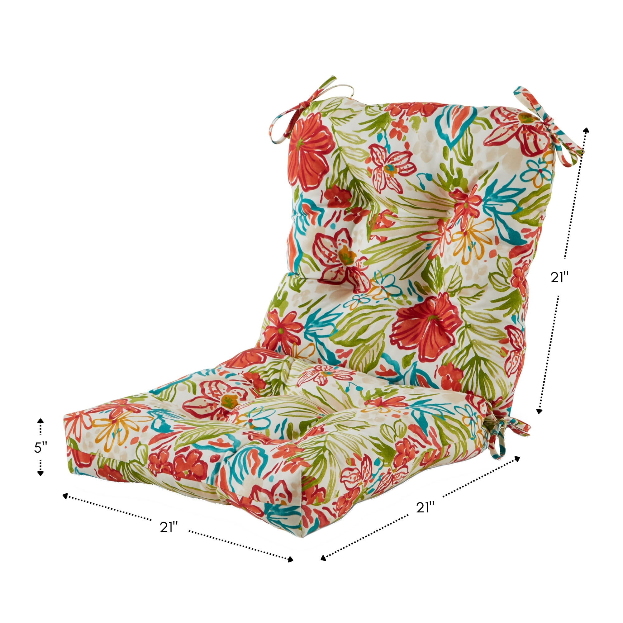 Greendale Home Fashions Outdoor Tufted 42'' x 21'' Chair Cushion, Breeze Floral