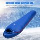 thumbnail image 3 of Saco de dormir Carpa de plumón de ganso empalmable para viajes de campamento (400 g) Azul JShteea Para Estrenar, 3 of 7