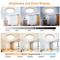 thumbnail image 2 of Depuley 17" 35W Dimmable LED Flush Mount Ceiling Light with Remote Round Ceiling Light Fixture 3-Color Light Changing for Living Room Bedroom Kitchen, 2 of 6
