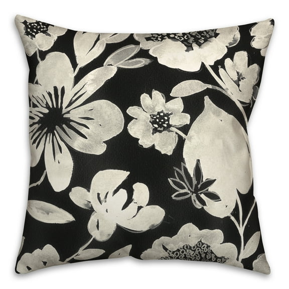 Creative Products Cream Florals 18 x 18 Spun Poly Pillow