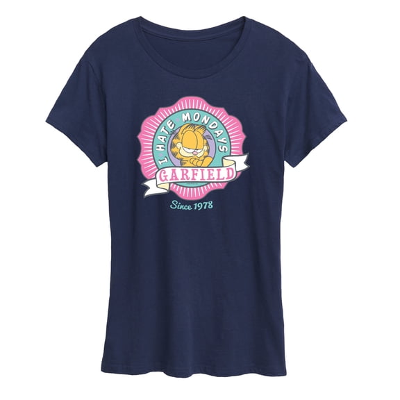 Garfield - I Hate Mondays Badge - Women's Short Sleeve Graphic T-Shirt