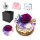 thumbnail image 1 of Flor Eterna Rosas Caja Con Collar Y Regalos Mujer Exquisita Xtellar morado, 1 of 3