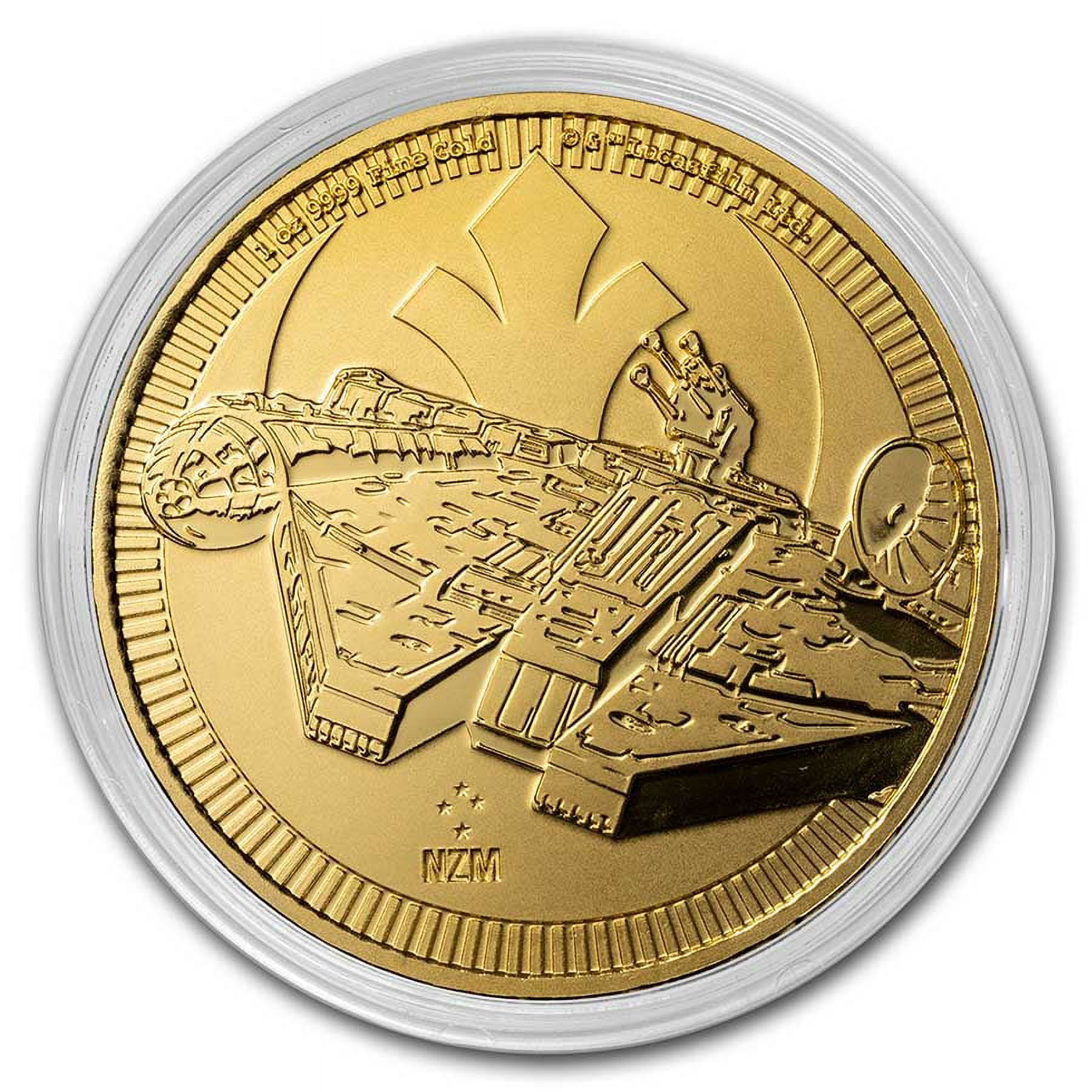 イヌヌワン 2021 Niue 1 oz Gold $250 Star Wars: Millennium Falcon BU