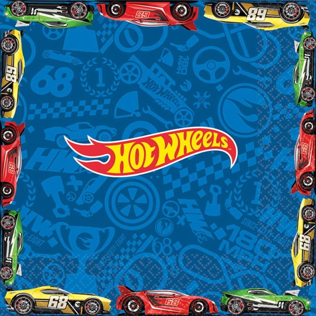 Servilletas de almuerzo Amscan Hot Wheels Wild Racer, paquete de 16