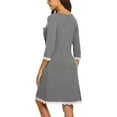 thumbnail image 4 of LoyisViDion Womens Maternity Dresses Clearance Pregnant Women Clothes Half Sleeve Maternity Breastfeeding Casual Lace Dress Gray 6(M), 4 of 4