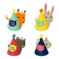 thumbnail image 1 of BRIGHTFUFU 4pcs Sombreros de cumpleaños para niños creativos Tocado con temática de animales DIY (Estilo mixto), 1 of 7