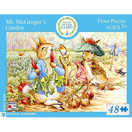 Mcgregors Garden - New York Puzzle Company - Peter Rabbit Mr McGregor's Garden - 48 Piece Jigsaw Puzzle