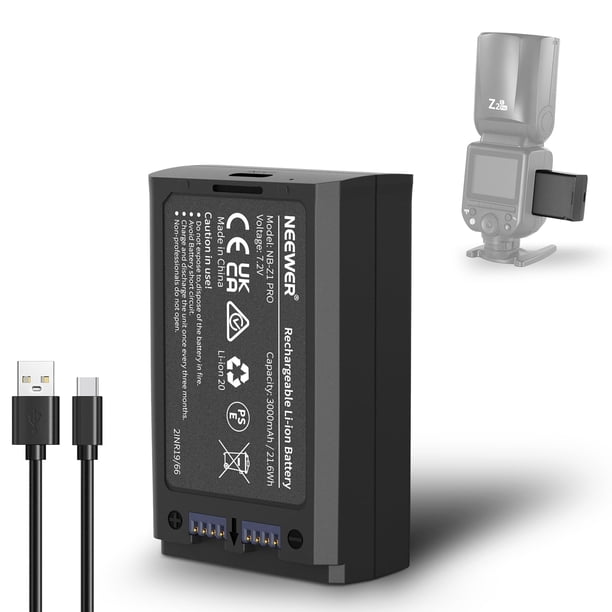 Batería de polímero de litio Neewer 7.2V 3000mAh para flash Speedlite