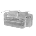 thumbnail image 4 of Cream Convertible Sleeper Sofa Bed, Foldable Futon Couch with Plush Cushion for Living Room, Apartment, No Assembly Needed, 4 of 4